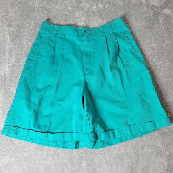 Westbound Pants - Westbound Womens Shorts 18 Plus Zip Fly Blue Cuff Hem Cotton Casual SHO16E